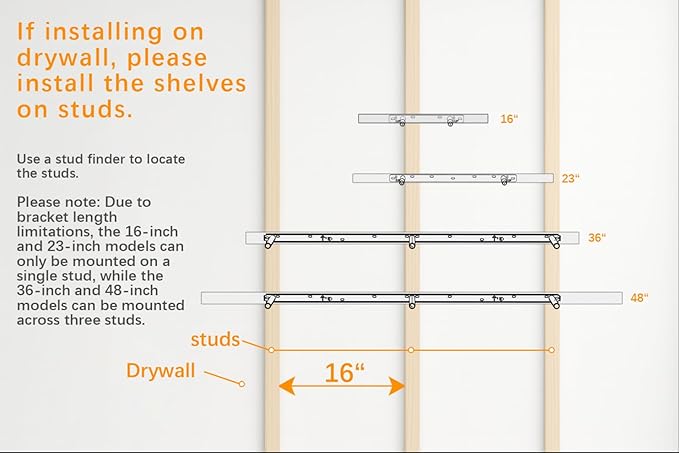 BAYKA Floating Shelves, 48 inches Long Heavy Duty Wall Mounted Rustic Wood - Image 8