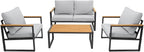 Patio Furniture Set, 4 Pieces Outdoor Patio Furniture - Image 7