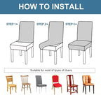 Genina Waterproof Chair Covers for Dining Room Set of 4, Dining Chair Cover - Image 5