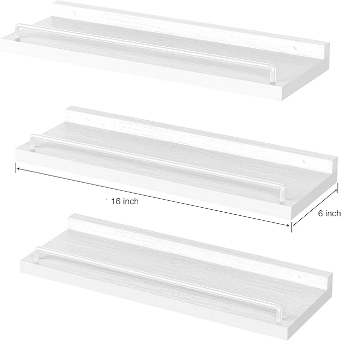 RYOFOBETTO Floating Shelves for Wall Decor, Living Room, Picture Frames - Image 3