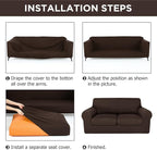 HunnmingRe Sofa Covers for 3 Cushion Couch Stretch Sofa and Loveseat Covers Set - Image 3
