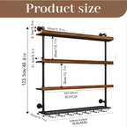31.4in Wall Mounted Wine Rack - Image 2