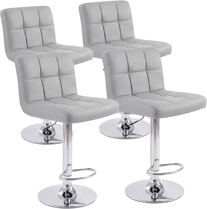 DUMOS Bar Stools Set of 2, 24 inch Counter Height Bar Stools, Upholstered - Image 8