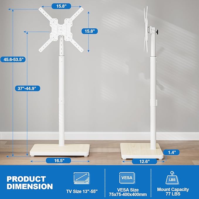 Swivel/Tilt Universal Floor TV Stand - Image 7