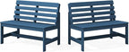 SERWALL Outdoor Bench, All Weather HDPE Outdoor Benches, 2-Person Armless Porch by SERWALL