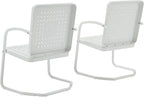 Crosley Furniture Bates 2-Piece Outdoor Chair Set, Retro Metal Patio Chairs - Image 5
