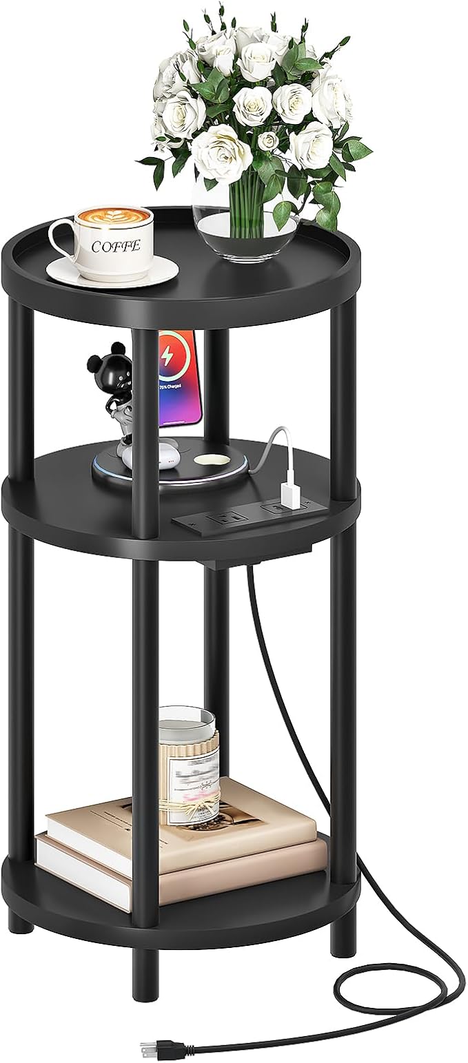 HOOBRO Small Round Side Table by HOOBRO