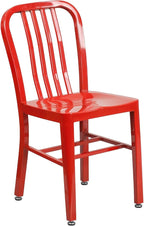 Flash Furniture Commercial Grade Red Metal Indoor-Outdoor Chair by FlashFurniture