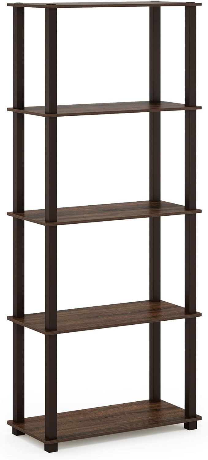 Furinno TURN-S-TUBE Book Shelf, 5-Tier Toolless Storage Shelves - Image 5