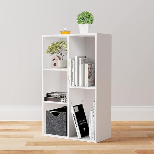 Amazon Basics 5 Cube Storage Organizer Bookcase, Sturdy Shelves - Image 2