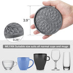 ME.FAN Silicone Coasters with Holder, Drinking Coasters - Image 2