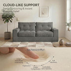 69" Corduroy Loveseat Sofa in a Box, High-Density Foam Couch, No Assembly - Image 6