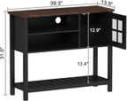 ChooChoo Farmhouse Coffee Bar Cabinet, Buffet Cabinet - Image 2