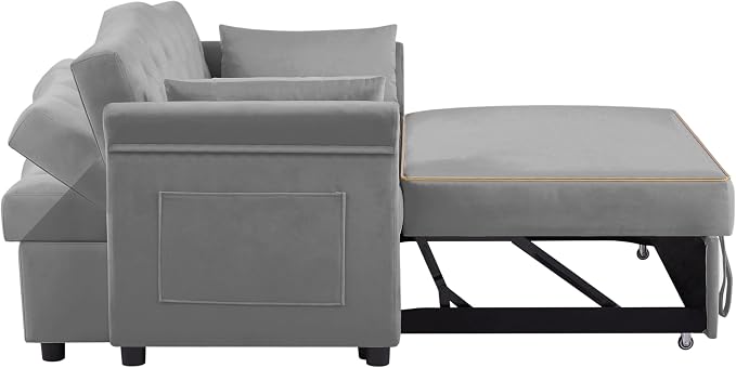 Auvsoce 57'' Convertible Sleeper Sofa Bed - Image 5