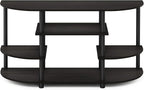 Furinno JAYA Simple Design Corner TV Stand, Espresso/Black - Image 7