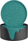 ME.FAN Silicone Coasters with Holder, Drinking Coasters by MEFAN