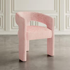 Jofran Gwen Jacquard Upholstered Accent Chair, Modern Luxury Plush Sculptural - Image 8