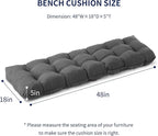 IPYNBAP Outdoor Bench Cushion, Waterproof Bench Cushion - Image 2