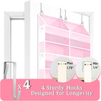 Ofiray-home Pink Over The Door Organizer 5 Tiers, Extra Large Behind Door - Image 6