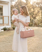 Blissful Diary Baby Diaper Caddy Organizer, Stylish Storage Basket - Image 2
