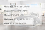 First of a Kind Dior Two Tone Luxury 5 Piece Queen Bedroom Set - Image 6