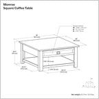 SIMPLIHOME Monroe Square Coffee Table - Image 13
