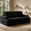 85" Corduroy 3 Seater Sofa in a Box, High-Density Foam Couch, No Assembly by Unknown
