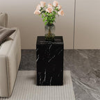 End Table, Side Table Living Room Table, Faux Marble Sofa Couch Bedside - Image 6