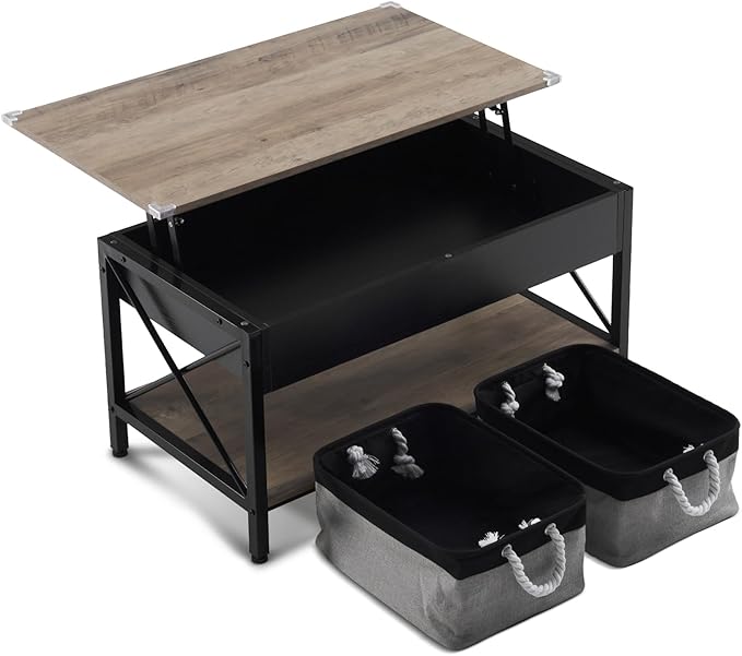 VINGLI 36" Lift Top Coffee Table - Image 8