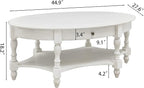 Solid Wood Oval Coffee Table - Image 2