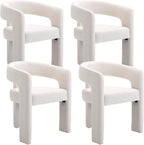 BESTANO Set of 4 Modern Velvet Fabric Upholstered Dining Chairs by BESTANO