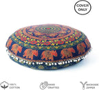 Mandala Floor Pillow Cover Meditation Cushion Seating Throw Hippie Round - Image 2