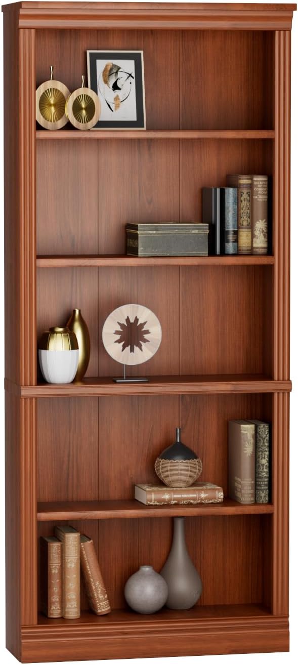 Furniwell Bookcase Bookshelves, 5-Shelf Tall Bookcase 71" Wood Open Display - Image 6