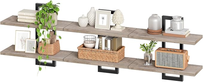 HOOBRO Floating Shelves, 15 Inch Wall Shelf Set of 3, Wall Mounted Storage - Image 9