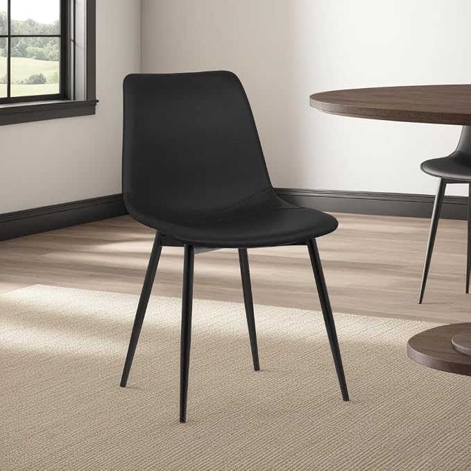 Armen Living Monte Mid Century Modern Dining Accent Chair - Image 2