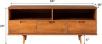 Walker Edison 3-Drawer Mid Century Modern Wood TV Stand - Image 3