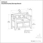 SIMPLIHOME Amherst Entryway Storage Bench - Image 3