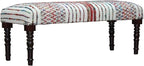 LR Home Multicolor Handmade Upholstered Bench - Image 8