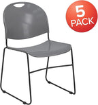 Flash Furniture 5 Pack HERCULES Series 880 lb. Capacity Gray Ultra-Compact - Image 4
