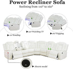 A Ainehome Power Furniture Reclining Sectional Sofa Set, Living Room Power - Image 6