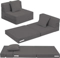 MeMoreCool Kids Folding Sofa Chair – Corduroy Floor Futon, Tri-Fold Mattress by MeMoreCool