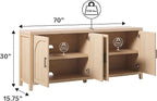 Walker Edison Sasha 4-Door Reeded Sideboard Buffet - Image 2