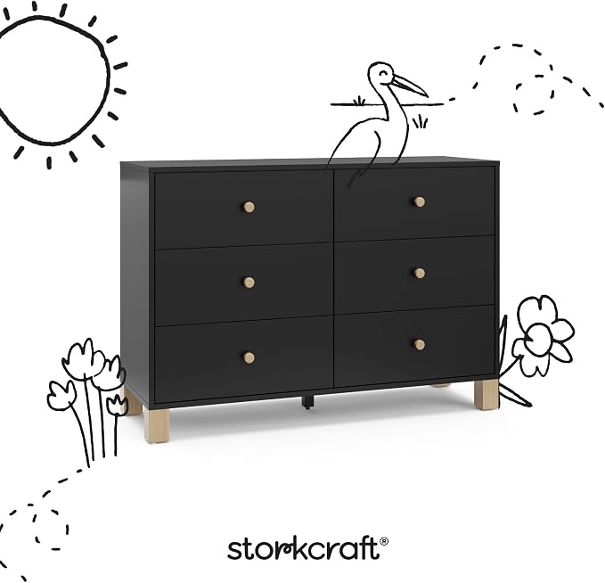 Storkcraft California 6-Drawer Double Dresser - Image 8