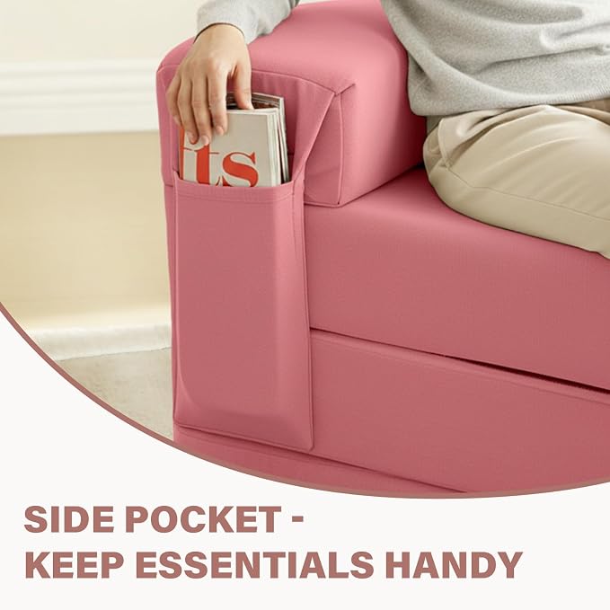 Tiita Folding Sofa Bed Chair, 4-Fold Convertible Sleeper Chair - Image 7