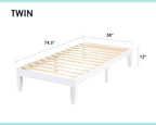 Mellow Naturalista Classic 12 Inch Solid Wood Platform Bed - Image 2