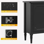 FansaFurn 3-Door Cabinet with Adjustable Shelves, Accent Sideboard with Turned - Image 8