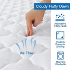 Short King RV Mattress Pad Waterproof Mattress Protector, Quilted RV Short King - Image 2