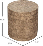 East at Main Capiz Shell Side Table – Tea Brown Accent Table, Small Decorative - Image 2