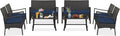 Tangkula 8 Pieces Outdoor Conversation Set, Patio PE Wicker Sofa by TANGKULA