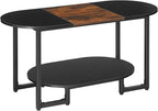 HOOBRO Coffee Table for Living Room, Oval Small Coffee Table - Image 9